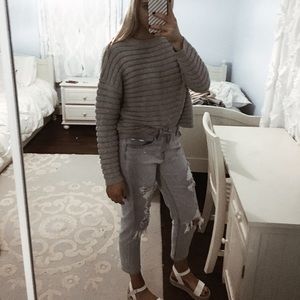 gray sweater